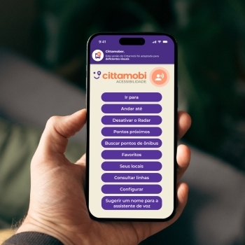 SETOR DE TRANSPORTE CONTA COM APLICATIVO PARA AUXILIAR O DESLOCAMENTO DE PESSOAS COM DEFICI�NCIA VISUAL